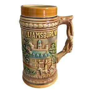 Vintage Williamsburg Governor’s Palace & Powder Magazine Beer Stein Made in Japa